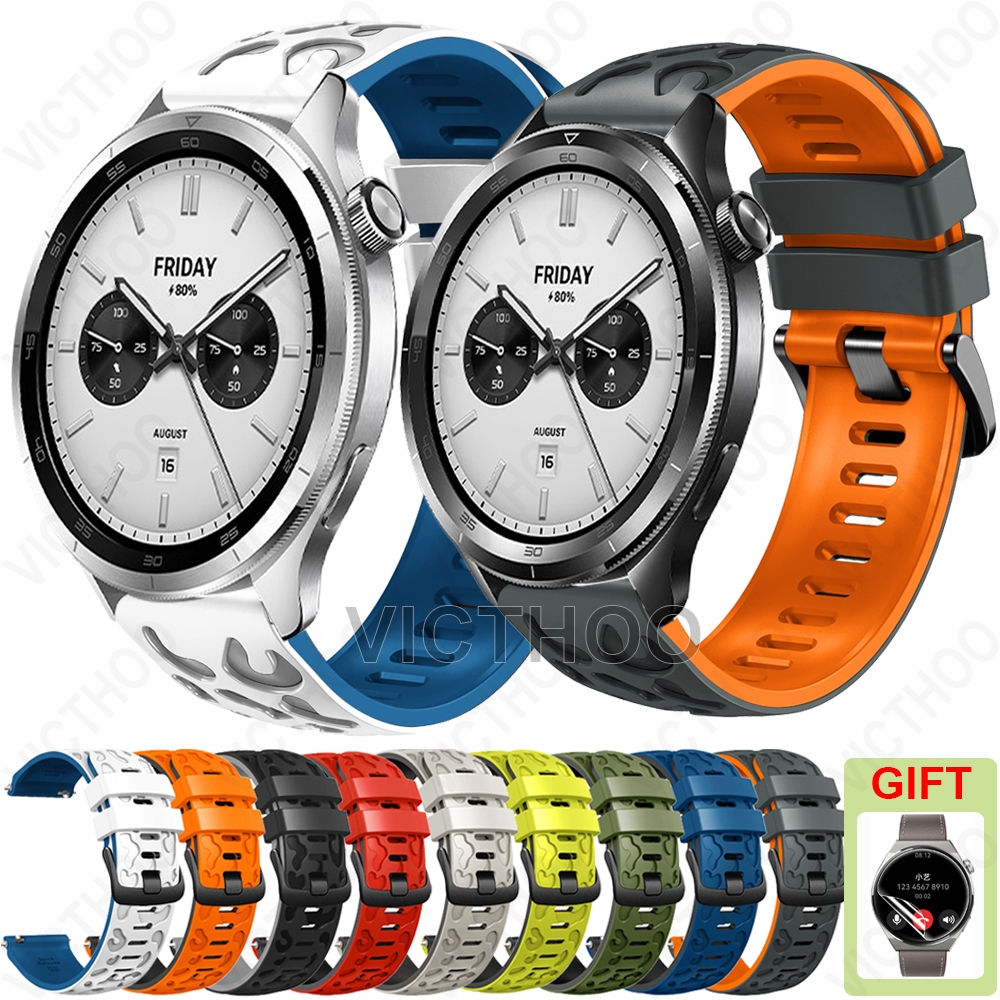 สายรัดสร้อยข้อมือสายนาฬิกาซิลิโคนอุปกรณ์เสริมสําหรับ Xiaomi Watch S4 / S3 / 2 Pro / S1 Active / S1 Pro / Mi Watch Color