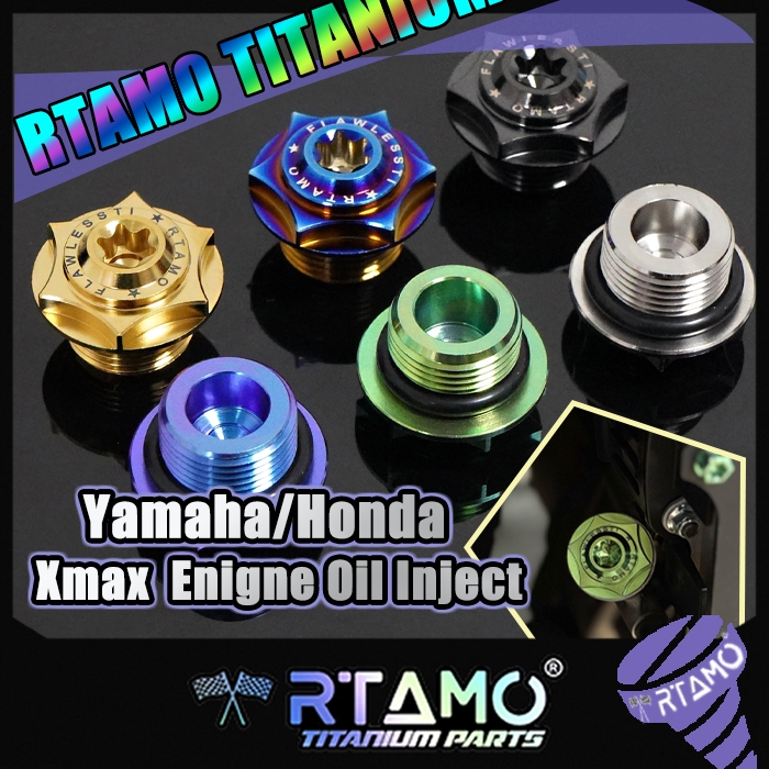 RTAMO ไทเทเนียม Gr5 อุดน้ำมันเครื่อง Forza Xmax Pcx Wave Click Z650 Z900 อุดน้ำมันเครื่อง