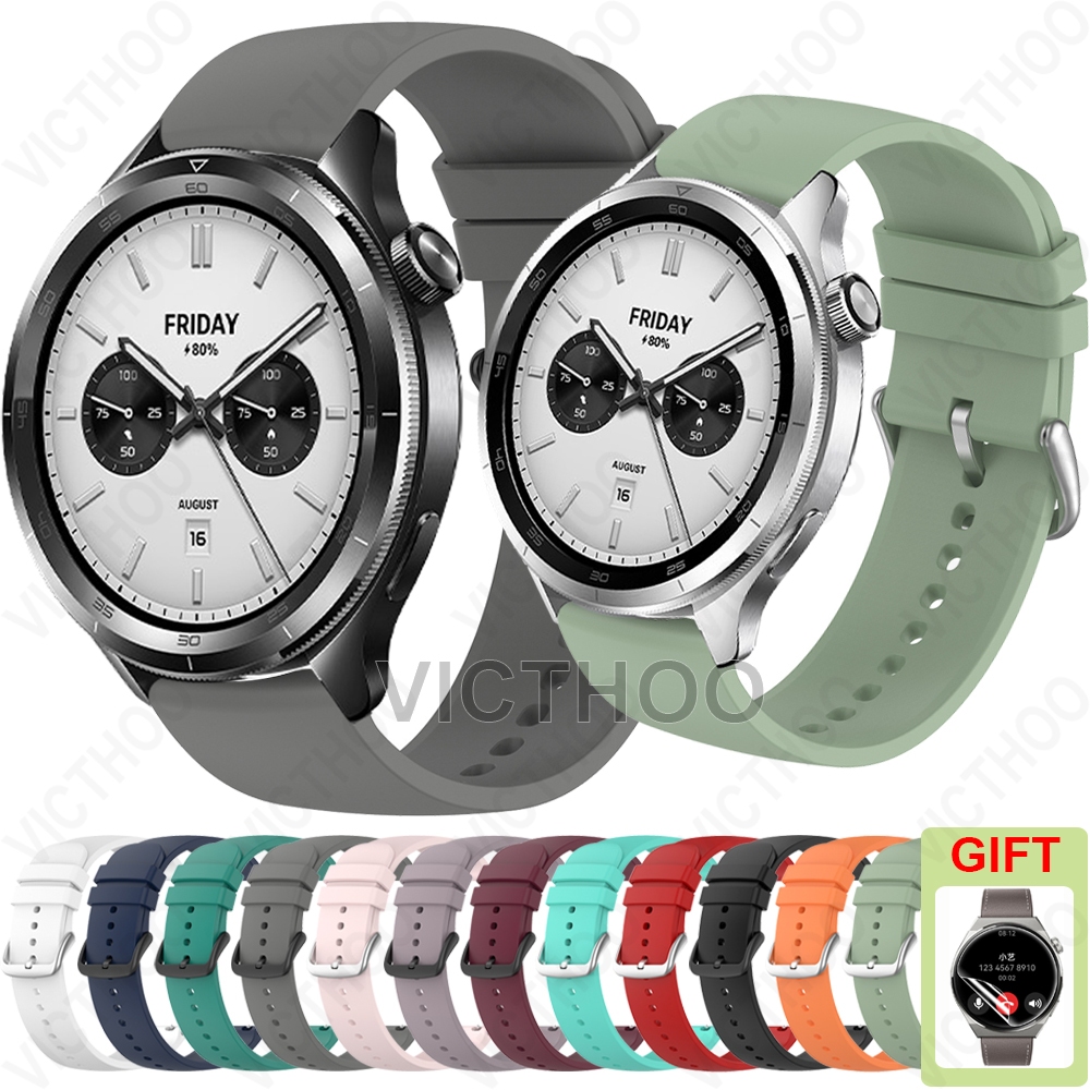 สายนาฬิกาสร้อยข้อมือซิลิโคนสายนาฬิกาอุปกรณ์เสริมสําหรับ Xiaomi Watch 5 / S4 / S3 / 2 Pro / S1 Active / S1 Pro / Mi Watch Color