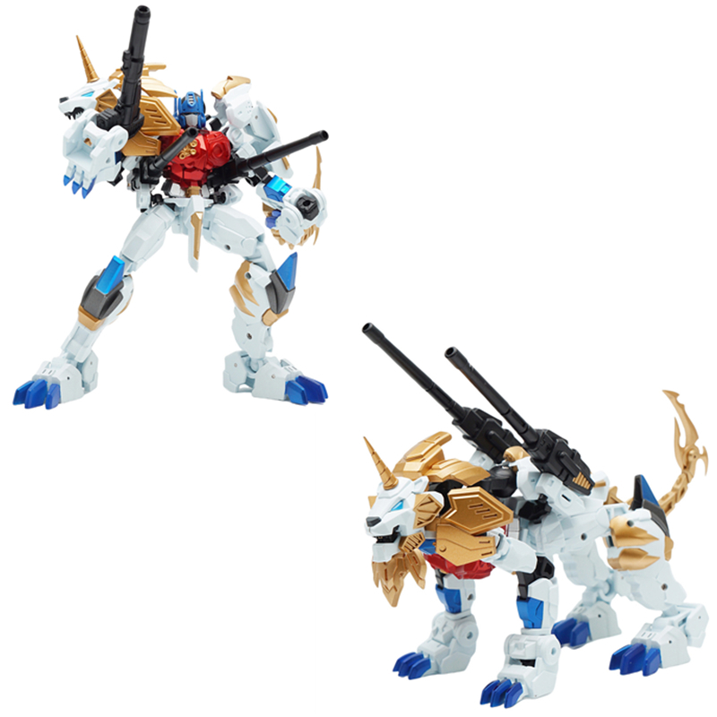 Jialehuang 8816 White Lion Optimus OP คอลัมน์ Lion King Commander Transformation ของเล่นขนาดเล็ก BW Super Warrior King Kong