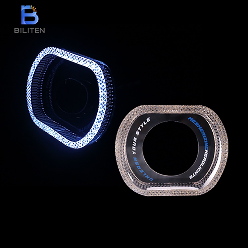 3.0 นิ้ว Angel Eyes Shrouds 5D คริสตัล DIY ฝาครอบ RGB สี App ควบคุมรถ LED Angel Eyes | BL5D-2