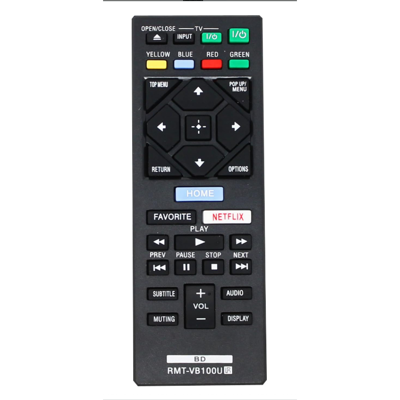 เปลี่ยนรีโมทคอนโทรล BDP-S1500 สําหรับ Sony Blu-ray Disc Player - ใช้งานร่วมกับ VB100U Sony Blu-ray D
