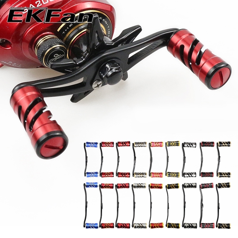 Ekfan ที่จับอลูมิเนียมอัลลอยด์ไม่มีแบริ่ง DIY Baitcasting ตกปลา reel อะไหล่ความยาว 100/120 มม.สําหรับ 8*5 มม. abu Daiwa
