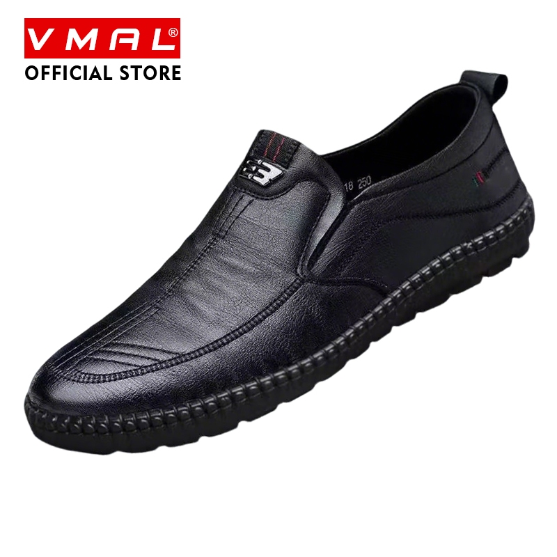 VMAL 39-44 รองเท้าหนังส้นเตี้ยแฟชั่นลําลองอเนกประสงค์กันลื่นทนต่อการสึกหรอสําหรับผู้ชาย