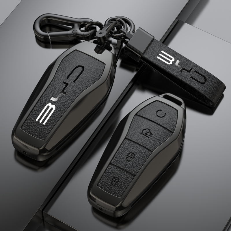 สังกะสีอัลลอยด์กุญแจรถเหมาะสําหรับ BYD Qin PLUS Seal 06 Dolphin Seagull Qin L Han DMI Tang Song Pro หยวนซองหัวเข็มขัดรถอุปกรณ์เสริม