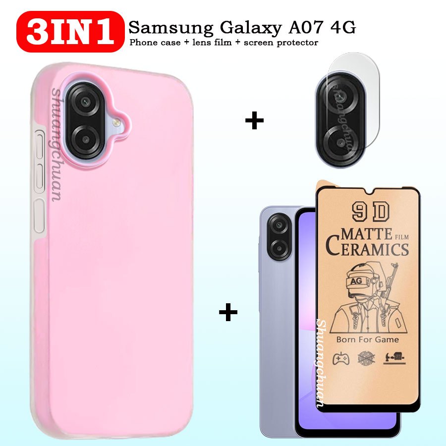 SAMSUNG สําหรับSamsung Galaxy A07 4Gป้องกันหน้าจอSamsung A07 2-in-1 Jelly shell Dopamineเคสโทรศัพท์ฟ