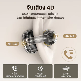 HTC NE56 หูฟังบลูทูธ หูฟังแบบหนีบ bluetooth 6.0 ระบบตัดเสียงรบกวน ENC HiFi IPX5 กันน้ําน้ําหนักเบา ASMR