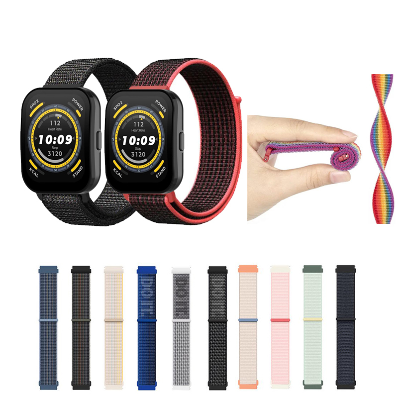 สายนาฬิกาข้อมือ ผ้าไนล่อน สําหรับ Huami Amazfit Bip 3