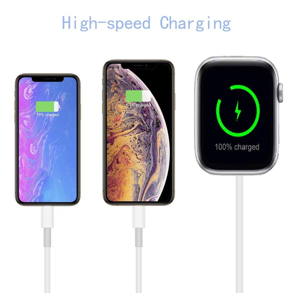Fast Wireless Charger สําหรับ AP Watch Series Ultra 1-9 SmartWatch Fast Charger Magnetic Wireless Charger 3/2/1 ใน 1 สาย - รูปที่ 2