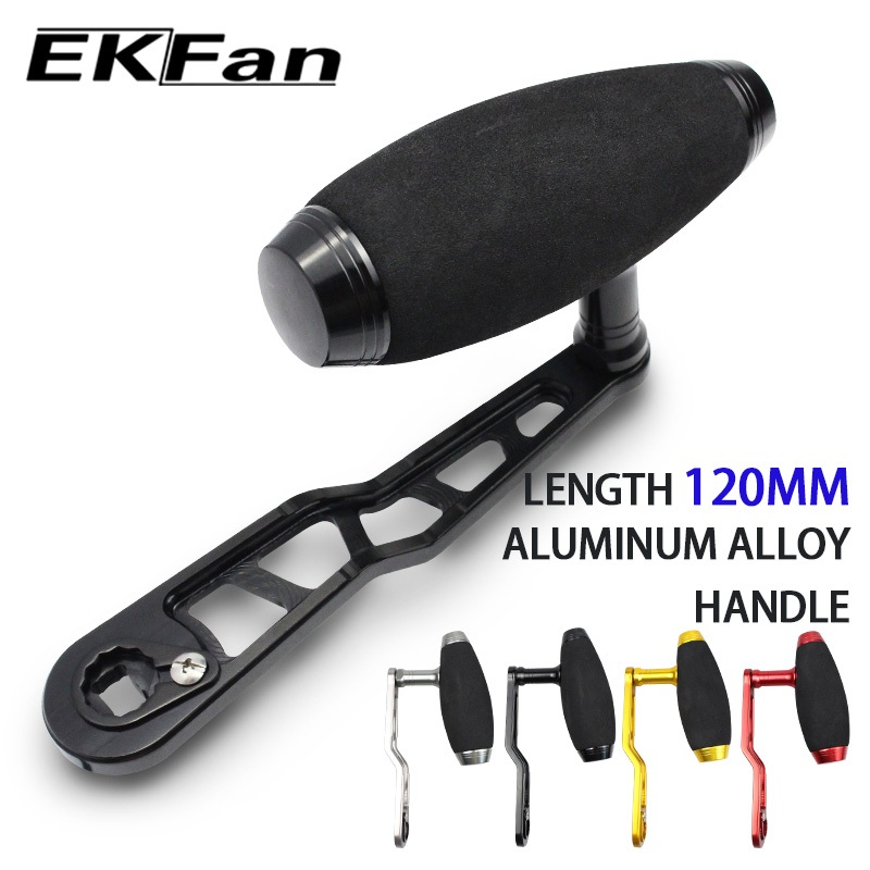 Ekfan 120 มม.CNC อลูมิเนียมประเภท T-bar Handle Knob jigging Baitcasting ตกปลา Reel สําหรับ Daiwa Shi