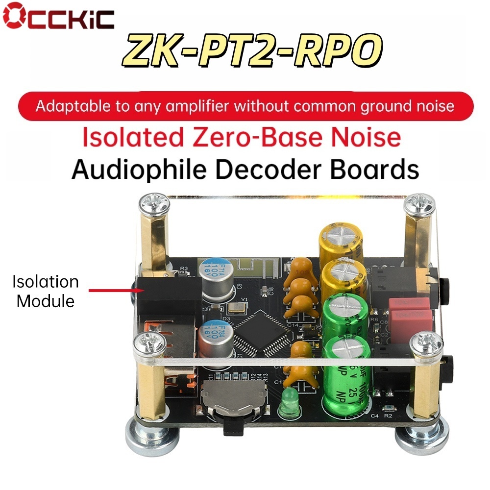 Occkic ZK-PT2-RPO Isolated Zero Noise Fever Usb แฟลชไดรฟ์ Bt 5.1 ถอดรหัสบอร์ด Hifi Fever ถอดรหัสเครื