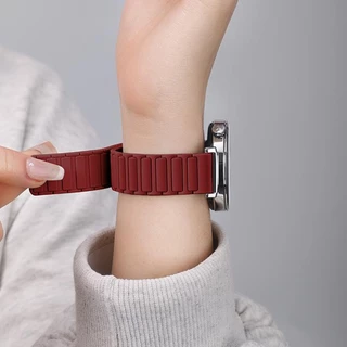 สร้อยข้อมือซิลิโคนสายรัดแม่เหล็กอุปกรณ์เสริมวงสีคู่สําหรับ Garmin Venu 4 45mm 41mm / Venu 3 / 3s / Venu 2 / 2s / 2 Plus