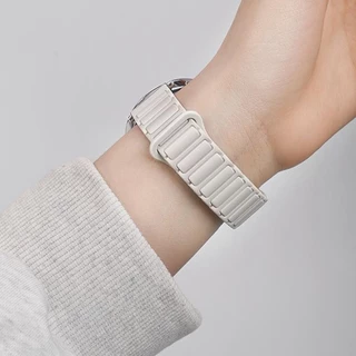 สร้อยข้อมือซิลิโคนสายรัดแม่เหล็กอุปกรณ์เสริมวงสีคู่สําหรับ Garmin Venu 4 45mm 41mm / Venu 3 / 3s / Venu 2 / 2s / 2 Plus