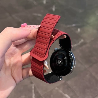 สร้อยข้อมือซิลิโคนสายรัดแม่เหล็กอุปกรณ์เสริมวงสีคู่สําหรับ Garmin Venu 4 45mm 41mm / Venu 3 / 3s / Venu 2 / 2s / 2 Plus