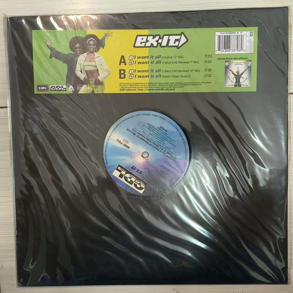 Ex-It – I Want It All Euro House, Disco Vinyl, 12", 45 RPM