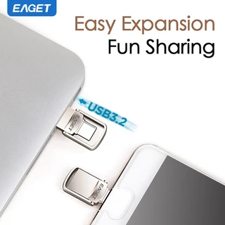 EAGET CU20 Mini Portable Type-C USB3.2 แฟลชไดรฟ์ (32GB/64GB/128GB/256GB)