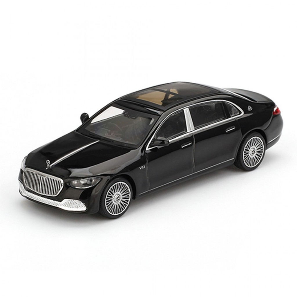 Mini GT MGT00977 977 1/64 Mercedes-Maybach S 680 สีดํา RHD Diecast Scale รุ่นรถ