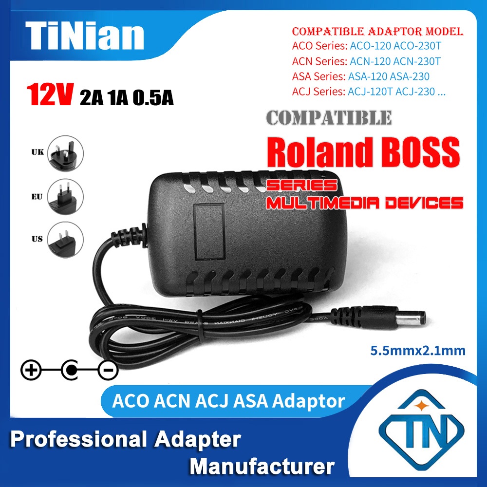 อะแดปเตอร์ AC / DC 12V ACJ ACO-120 ACN-120 230T สำหรับ Roland EM-50 EM-55 KF-7 VA-3 EP-7 II e EP-85 
