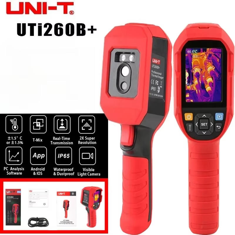 UNI-T UTi260B+ มือถือความร้อนการถ่ายภาพ IP65 มือถือ APP 512*384 2X ความละเอียดสําหรับท่อความร้อนรั่ว