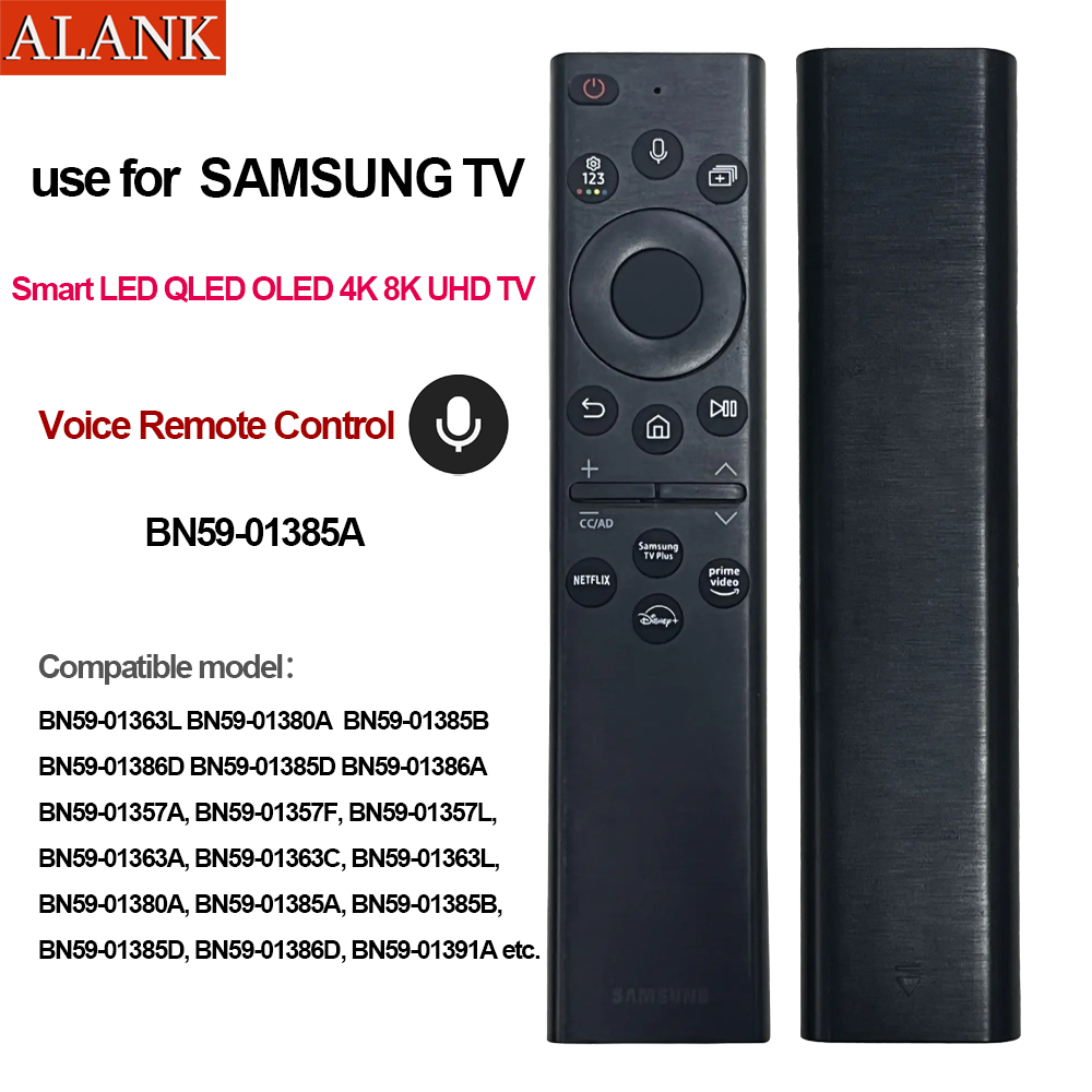 ALANK ของแท้ รีโมททีวี SAMSUNG Smart TV รีโมทพูดได้ BN59-01385A สำหรับทีวี LED QLED OLED 4K 8K UHD