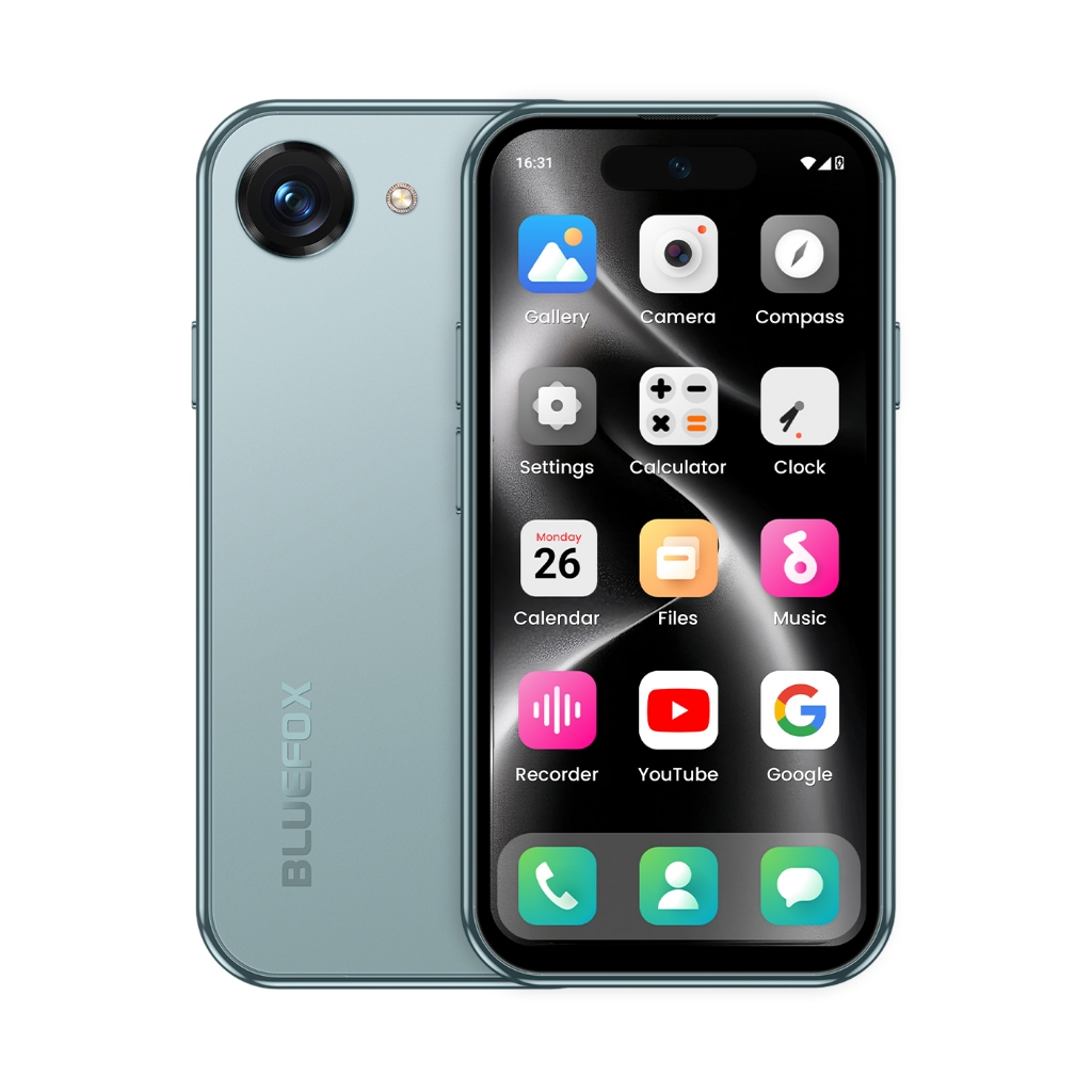 BLUEFOX NX1 Mini Smartphone 4 นิ้ว, Android 15, 4G Global Network, Dual SIM, ขนาดพกพา