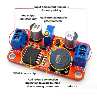 XL6019 DC-DC ปรับ Boost Converter 5A แหล่งจ่ายไฟ Step-Up โมดูลอัพเกรด XL6009 LM2577