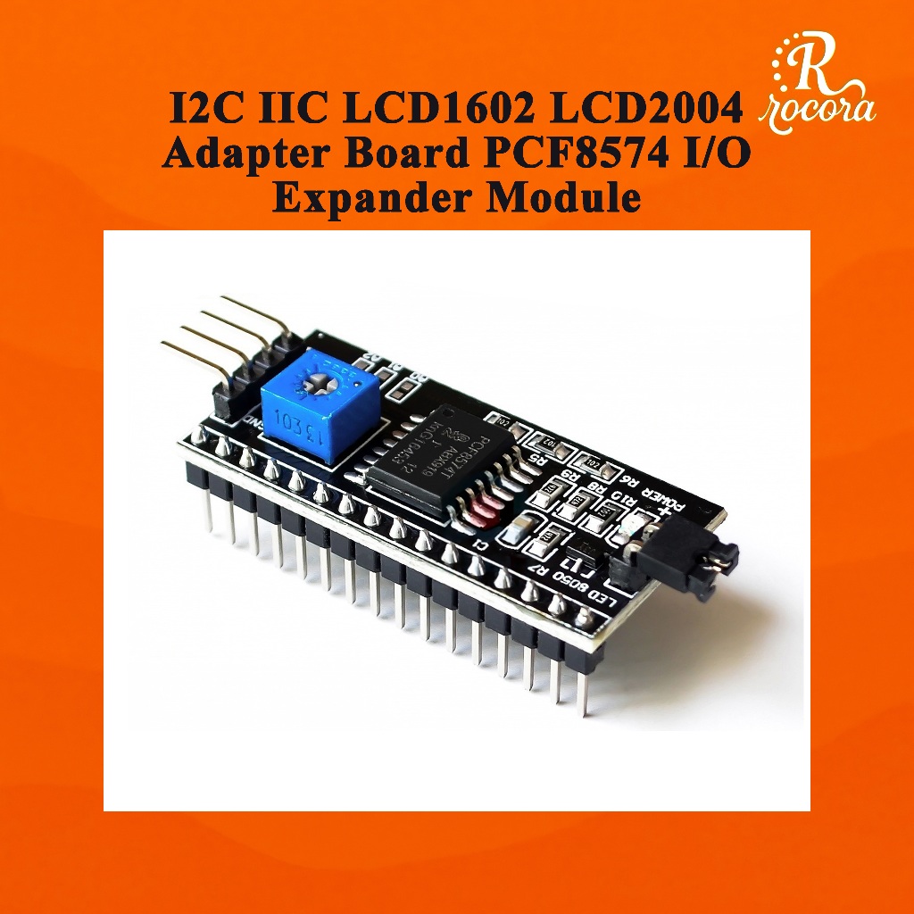 บอร์ดแปลง I2C IIC สำหรับจอ LCD1602 LCD2004 พร้อมชิป PCF8574 โมดูลขยายพอร์ต