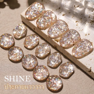 XEIJAYI 15ml สไตล์ใหม่ยอดนิยม Fallen Leaf แชมเปญเลื่อมขนาดใหญ่เงาติดทนนานเหมาะสําหรับเล็บร้านค้าและคนรักบ้าน