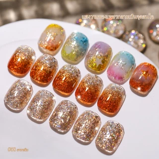 XEIJAYI 15ml สไตล์ใหม่ยอดนิยม Fallen Leaf แชมเปญเลื่อมขนาดใหญ่เงาติดทนนานเหมาะสําหรับเล็บร้านค้าและคนรักบ้าน
