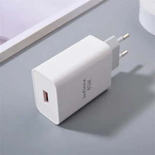 Original Infinix 45W Charger EU Super Fast Charging Power Adapter 6A USB C สําหรับ Infinix หมายเหตุ 40 30 30i Zero 8 30 X ร้อน 40 30 Pro