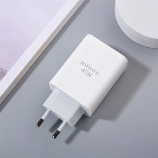 Original Infinix 45W Charger EU Super Fast Charging Power Adapter 6A USB C สําหรับ Infinix หมายเหตุ 40 30 30i Zero 8 30 X ร้อน 40 30 Pro