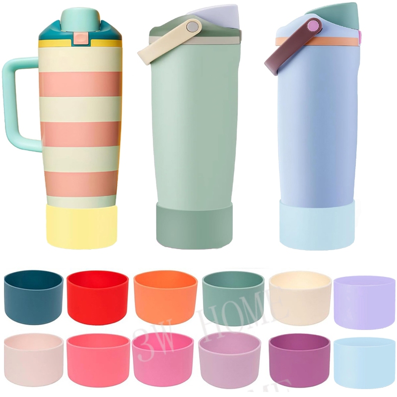 Tumbler Silicone Boot สําหรับ Owala 30oz & 40oz FreeSip Sway Bottles & Tumblers - Non-Slip, Scratch-Resistant Protection Silicone Cover Freesip 40oz Tumbler Silicone Bottom Sleeve