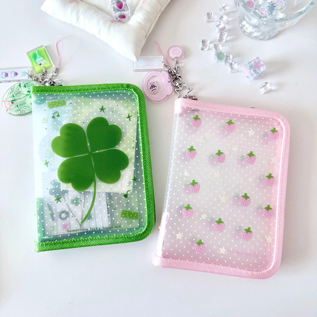 Kawaii A6 Twill กระเป๋าซิปอเนกประสงค์ Minimalist Organizer สําหรับ Scrapbooking