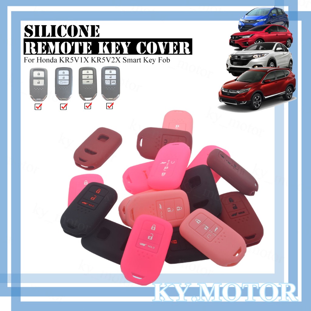 สําหรับ Honda BR-V Brio City CR-V HR-V Jazz สมาร์ทคีย์ Fob กรณีเชลล์ 2-4 ปุ่มยาง Key Fob ฝาครอบ Keyless Entry กรณี Protector