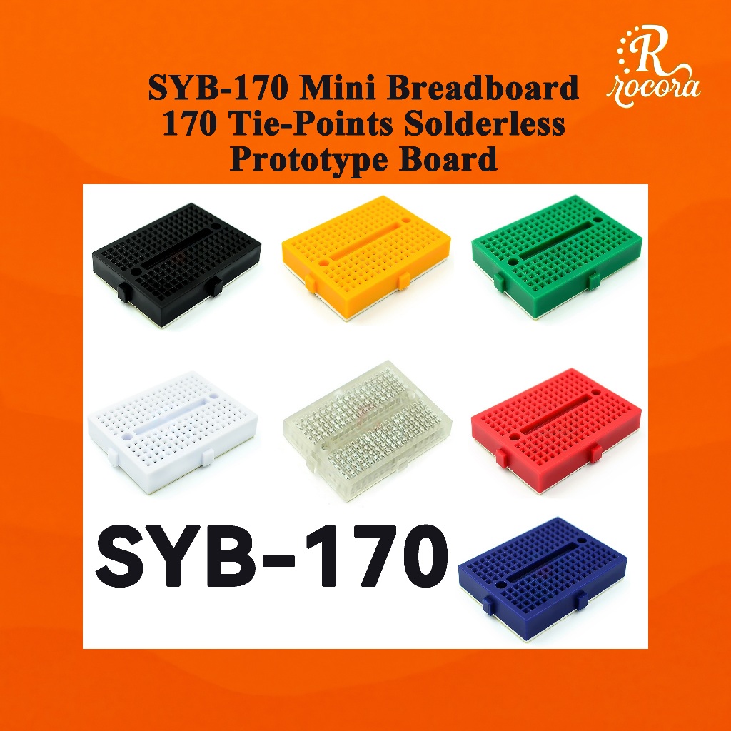 SYB-170 บอร์ดทดลอง Mini Breadboard 170 ช่อง Solderless บอร์ดทดลองวงจร ขนาดเล็ก มีหลายสี