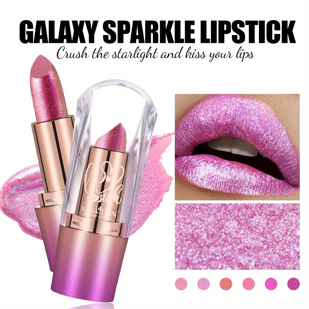 Starlight Diamond Lipstick Gold Glitter & Shimmer Lip Gloss Ultra Sparkle High-Impact Lasting Lip Color สําหรับ Bold Lip Makeup - รูปที่ 3