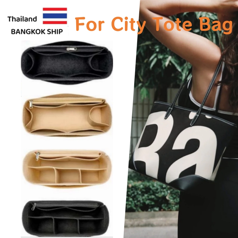 พร้อมส่งในไทย For Rally city Tote Bag กระเป๋าเครื่องสําอาง กระเป๋าผ้าสักหลาด ทรงโท้ท อเนกประสงค์