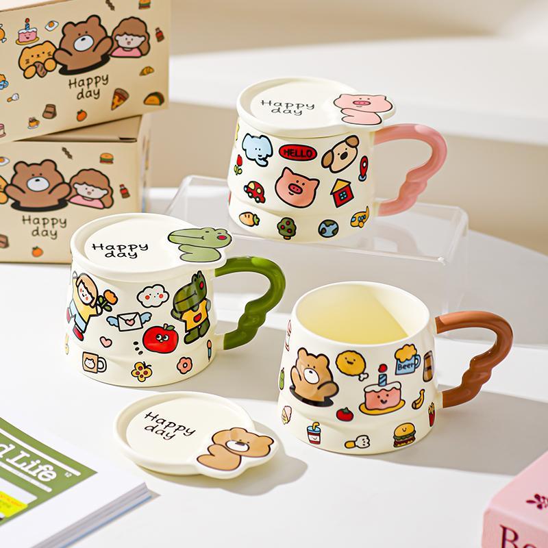 SENSENLIVE แก้วน้ํากาแฟ ของขวัญวันเกิดน่ารัก สําหรับผู้หญิง ลายแมว เหมาะกับคริสต์มาส