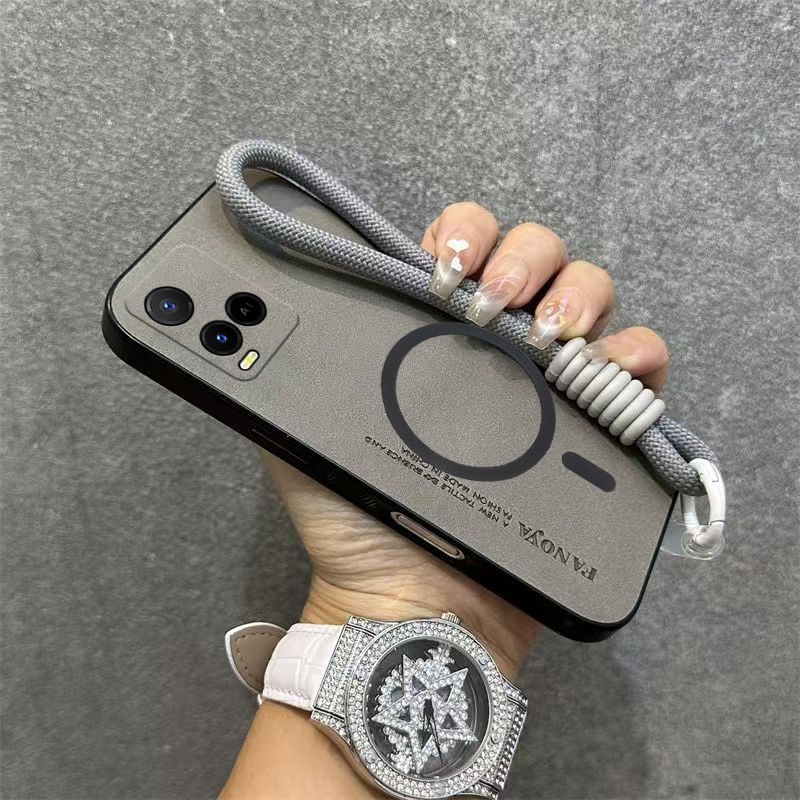 เคส เคสสําหรับ VIVO Y21 VIVO Y21S VIVO Y21t VIVO Y33s Y33 เคสโทรศัพท์หนังขอบนุ่มกันลื่นฝาครอบดูดซับแรงกระแทกพร้อมแหวนดูดแม่เหล็กและเชือกป้องกันการสูญหาย YBPHSWBQ01