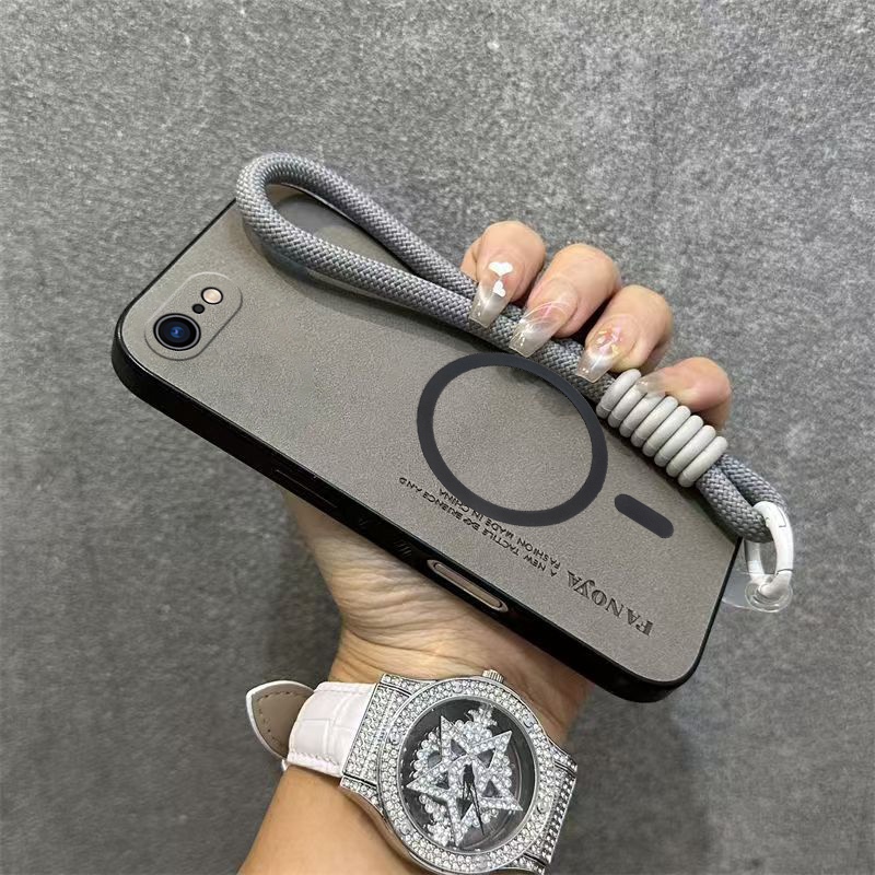 เคส เคสสําหรับ iphone 6 iphone 6s iphone 6 plus เคสโทรศัพท์หนังขอบนุ่มกันลื่นฝาครอบดูดซับแรงกระแทกพร้อมแหวนดูดแม่เหล็กและเชือกป้องกันการสูญหาย YBPHSWBQ01