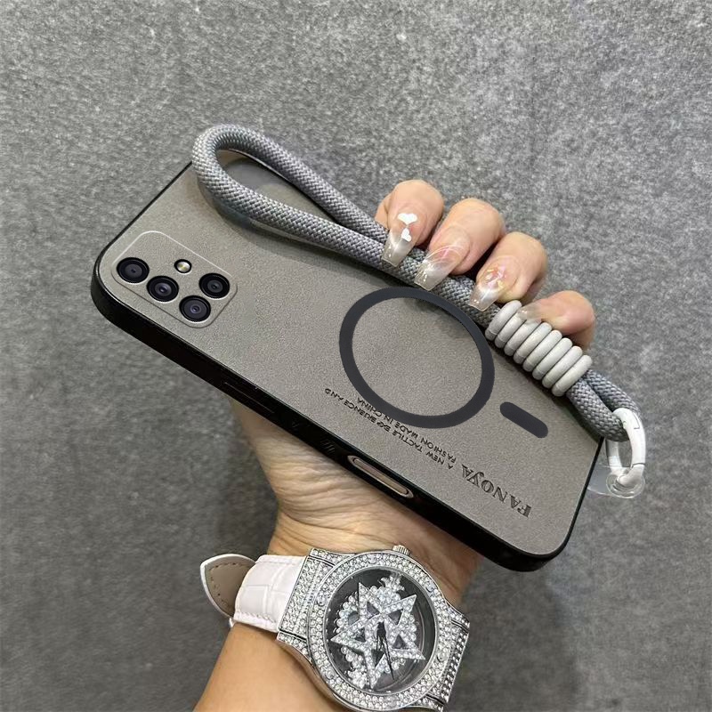 เคส เคสสําหรับSAMSUNG a51 Samsung a71 A31 เคสโทรศัพท์หนังขอบนุ่มกันลื่นฝาครอบดูดซับแรงกระแทกพร้อมแหวนดูดแม่เหล็กและเชือกป้องกันการสูญหายYBPHSWBQ01
