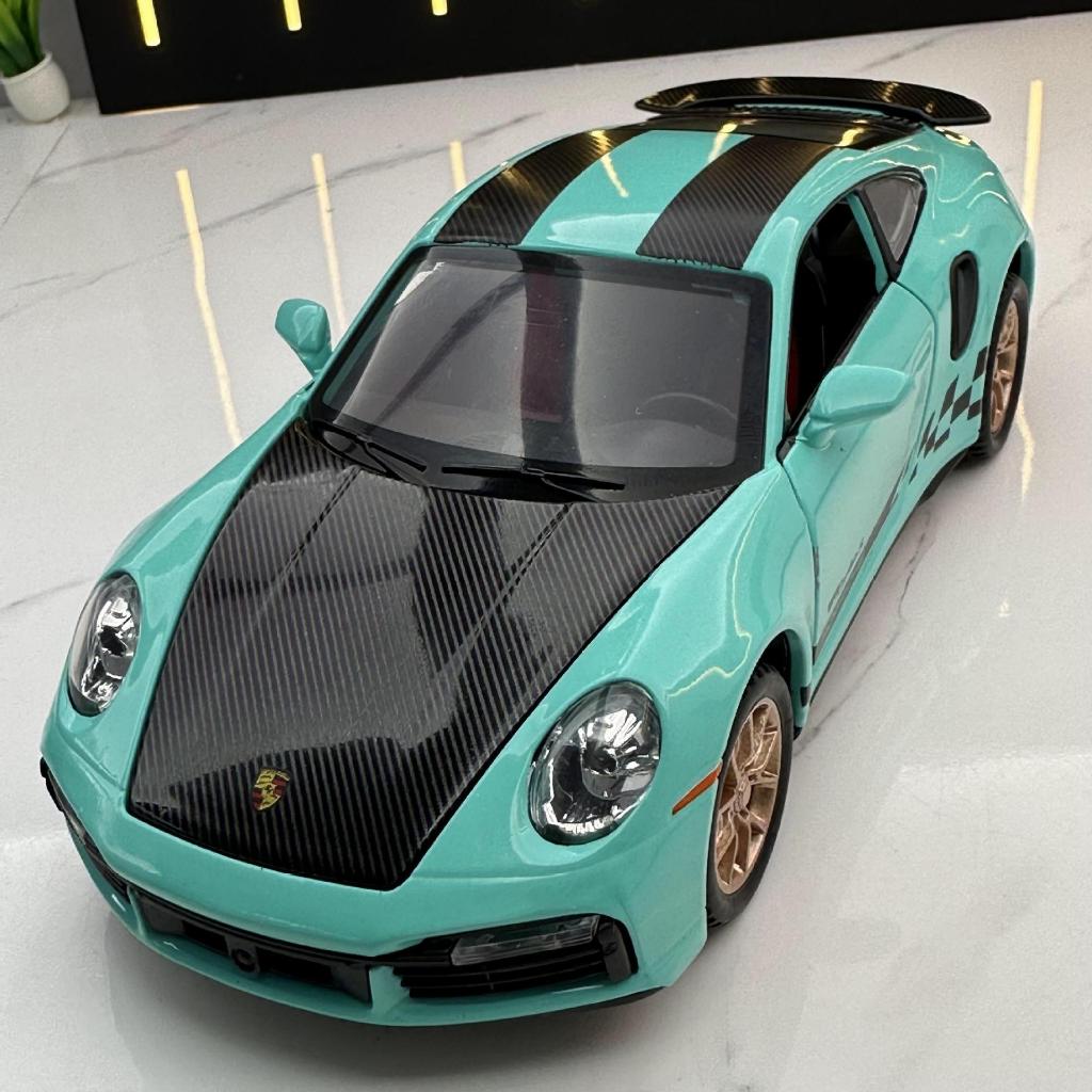DL 1:32Porsche 911S กีฬารถโลหะของเล่นรถDiecastรถสําหรับชายเด็กจําลองเสียงLight Effectของขวัญงานอดิเร
