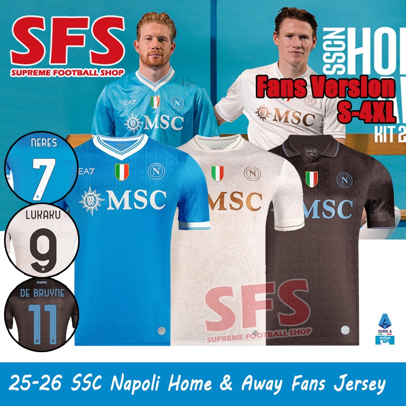 SFS Top Quilty 25-26 SSC Napoli Jersey Soccer Jersey Men Sports Fans Version S-4XL