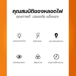 หลอดไฟ LED ไฟฟ้า 220V E27 ขั้วไฟ 5W 9W 12W 15W 18W 24W แสงสีขาว Warm Light