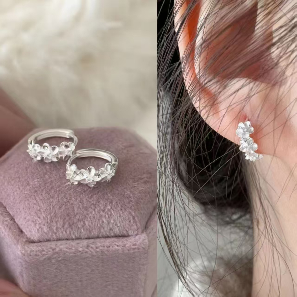 ต่างหูดอกไม้สามมิติต่างหูเรียบง่ายสไตล์ใหม่การออกแบบเฉพาะต่างหูระดับไฮเอนด์ทุกการแข่งขัน