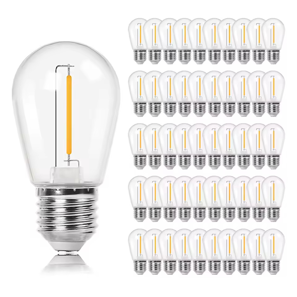 S14 1W LED String หลอดไฟ Equal ถึง 11W E27 ฐาน Vintage Edison พลาสติกกันน้ํากลางแจ้งเปลี่ยนหลอดไฟ Party งานแต่งงาน Decor
