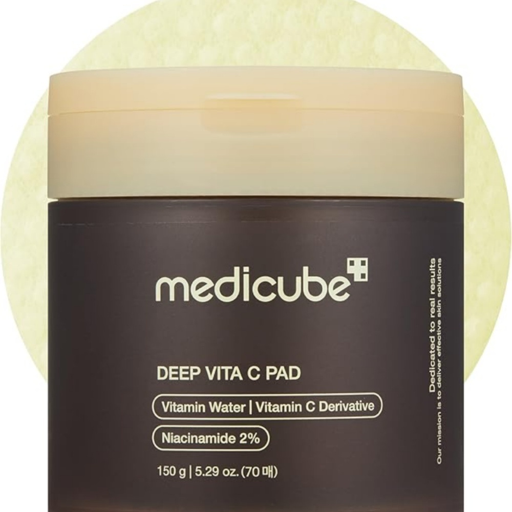Medicube Deep Vita C Facial Pads วิตามินซีโทนเนอร์สําหรับสีผิวไม่สม่ําเสมอ 150g