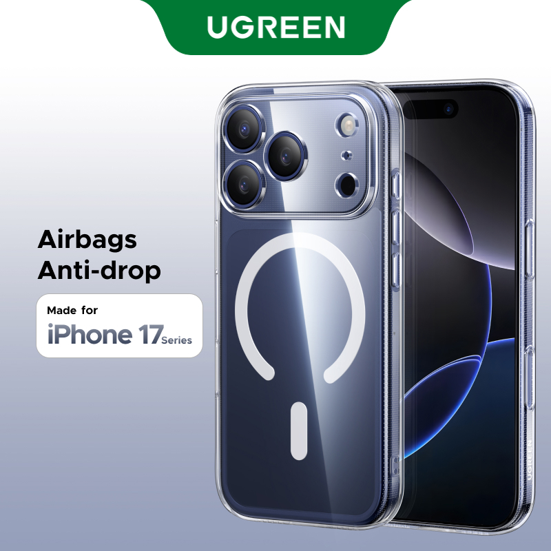 【for iPhone 17 Series】UGREEN เคสโทรศัพท์แม่เหล็กแบบใส พร้อมความคุ้มครองปุ่ม Mags