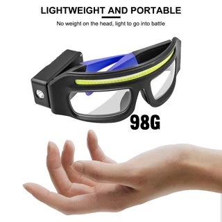 Asafee SY5865 เซ็นเซอร์แบบชาร์จไฟ แว่นตาพร้อมไฟLEDสองดวง 90° พกพาสะดวก และกันน้ำ