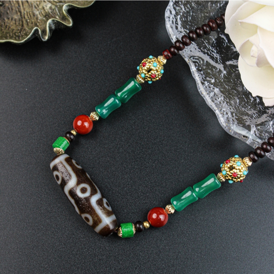 [Zangyuange] สร้อยคอ Dzi Nine Eyes zyg143